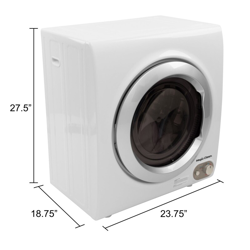 Magic Clean 2.6 cu. ft. Compact Front Loader Clothes Dryer MCLD24WI, product image 12 of 12