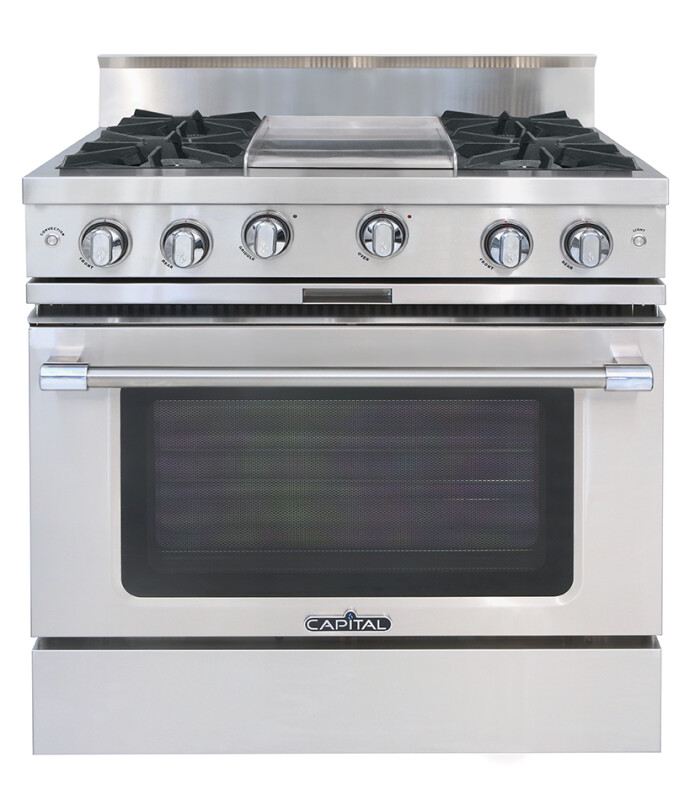 36″ Classic Chef Range 2 Burners / Griddle / 2 Burners LP MCOR362L