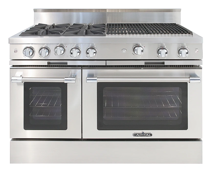 48″ Classic Chef Range 4 Open Burners / 24″ Grill LP MCOR484BBL
