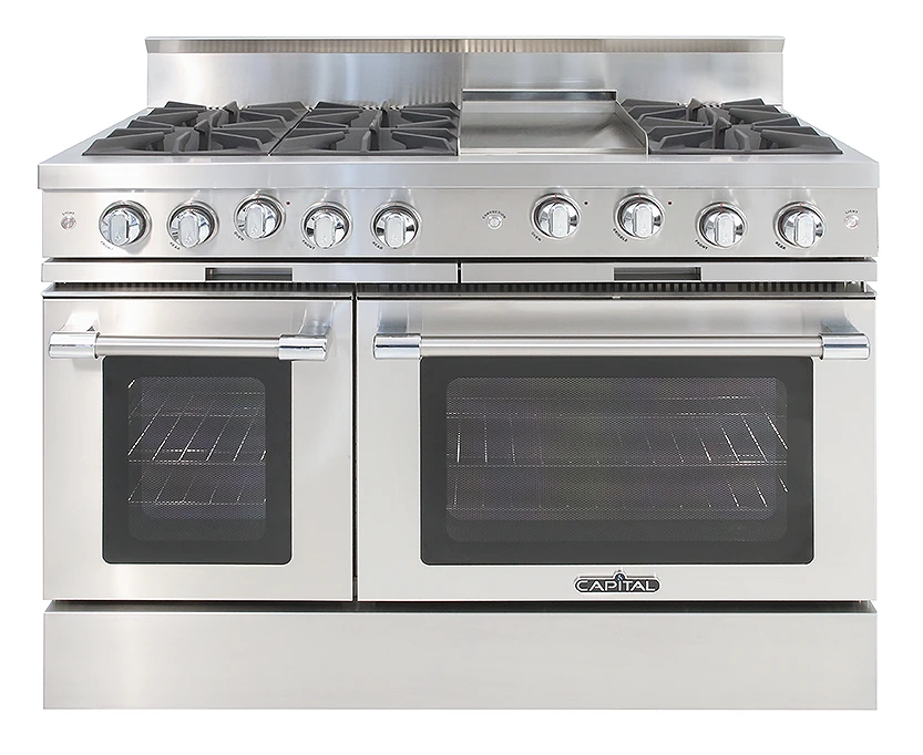 48″ Classic Chef Range 4 Open Burners / Griddle / 2 Open Burners NG MCOR484G2N