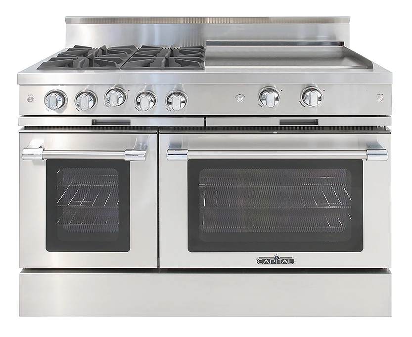 48″ Classic Chef Range 4 Open Burners / 24″ Griddle NG MCOR484GGN