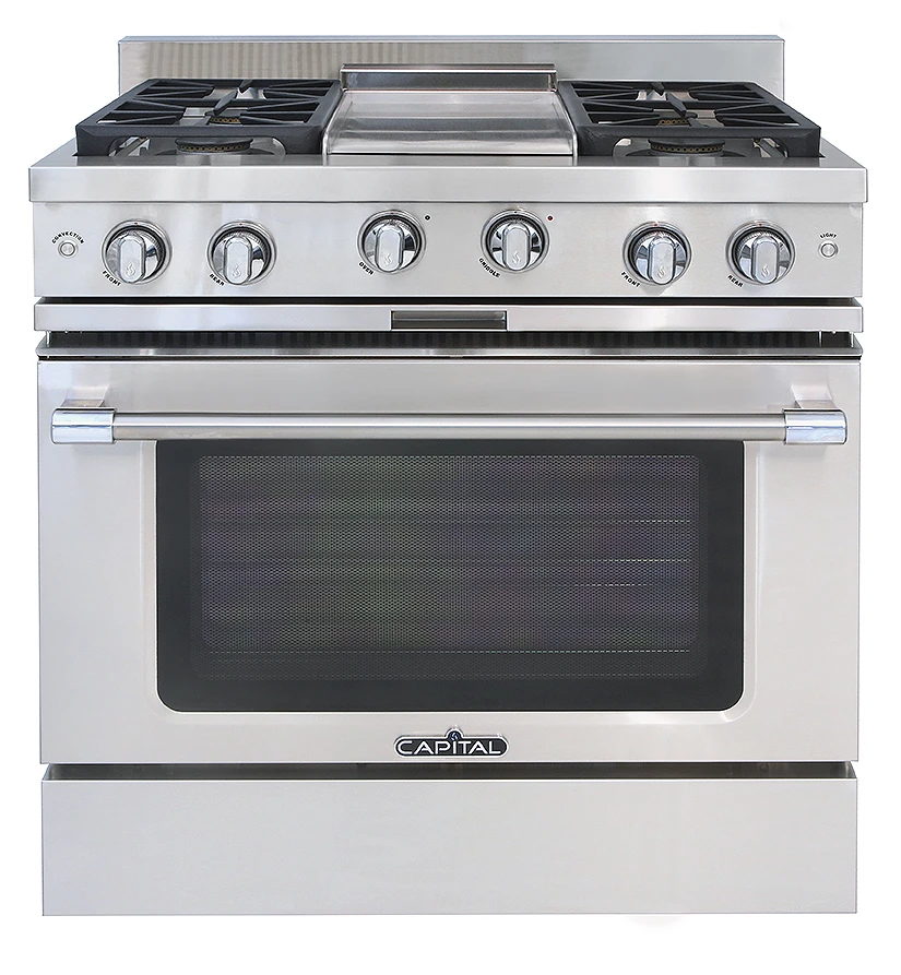 36″ Classic Chef Range 2 Sealed Burners / Griddle / 2 Sealed Burners LP MCR362G2L