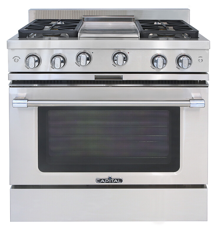 36″ Classic Chef Range 2 Burners / Griddle / 2 Burners LP MCR362L