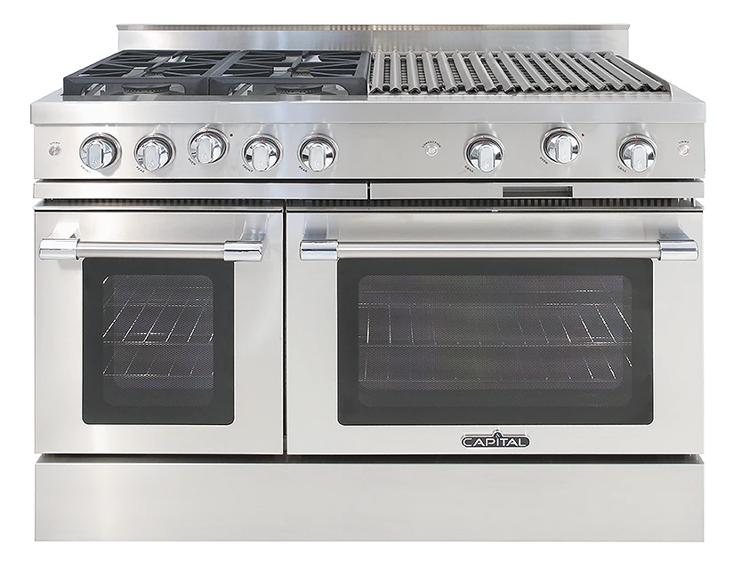 48″ Classic Chef Range 4 Sealed Burners / 24″ Grill NG MCR484BBN