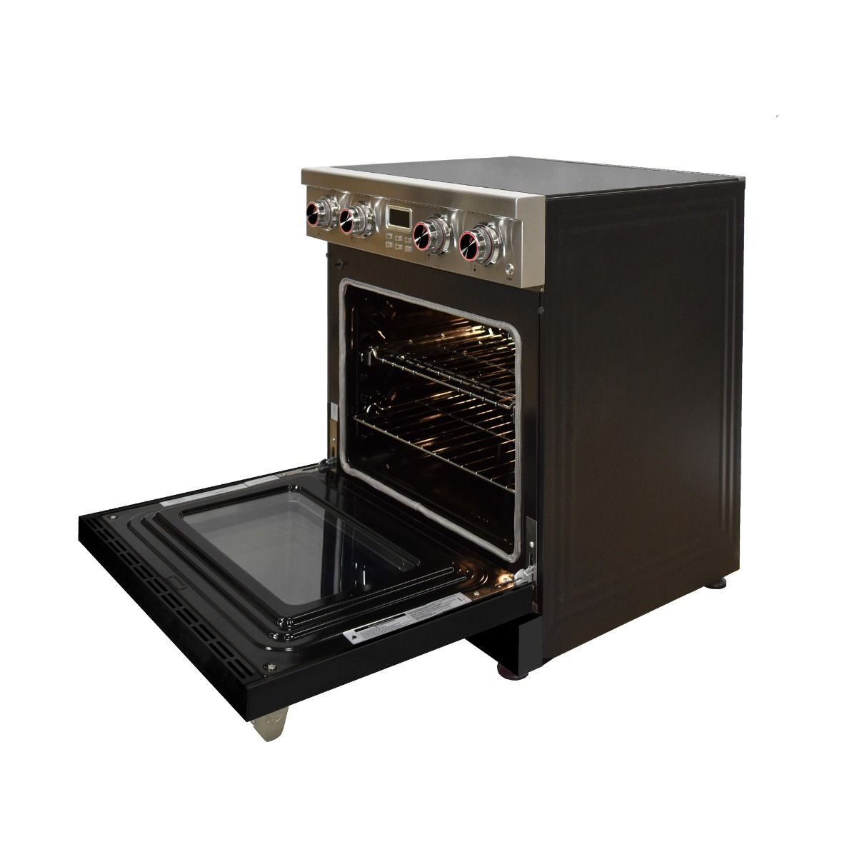 30 Inch Freestanding Electric Range With Black Door MCSPE30SLBD