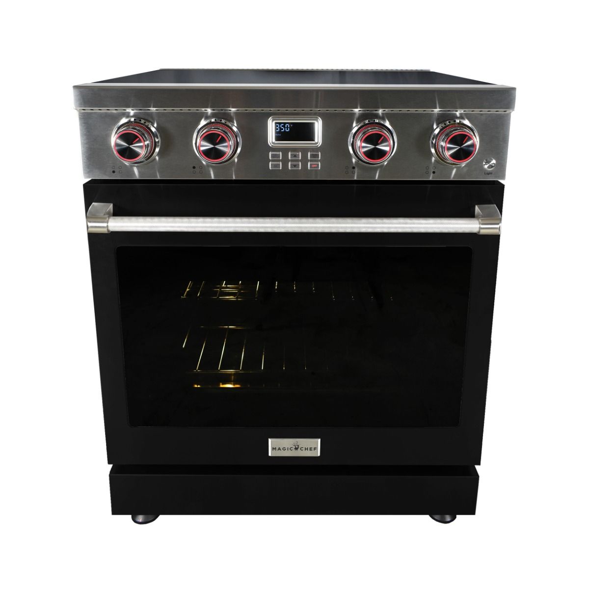 30 Inch Freestanding Electric Range With Black Door MCSPE30SLBD
