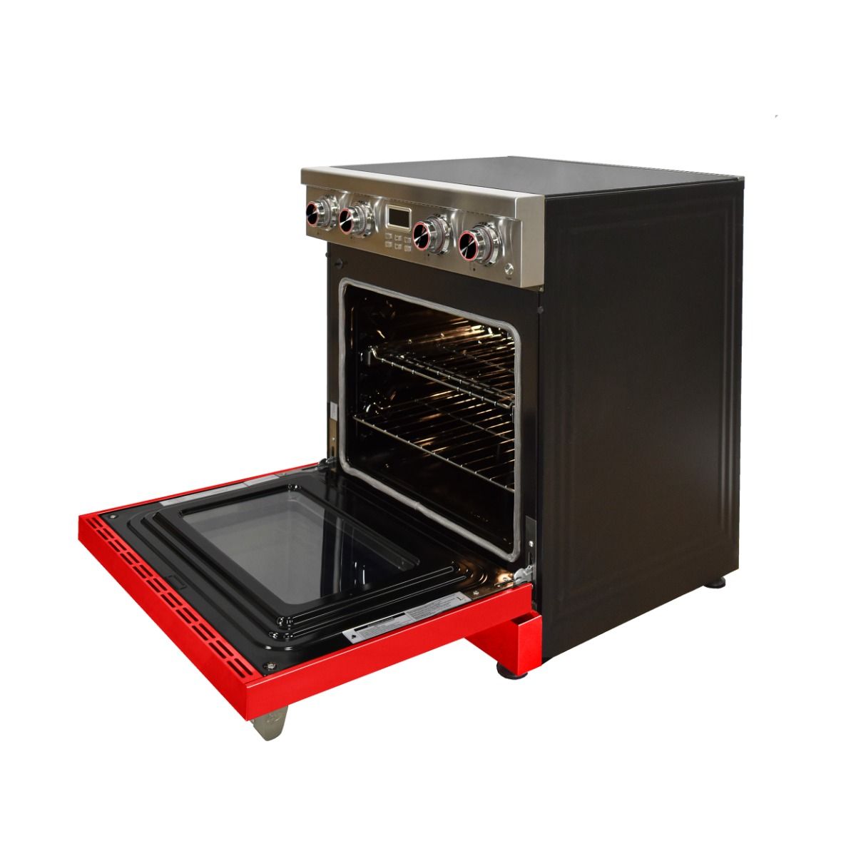 30 Inch Freestanding Electric Range With Red Door MCSPE30SLRD