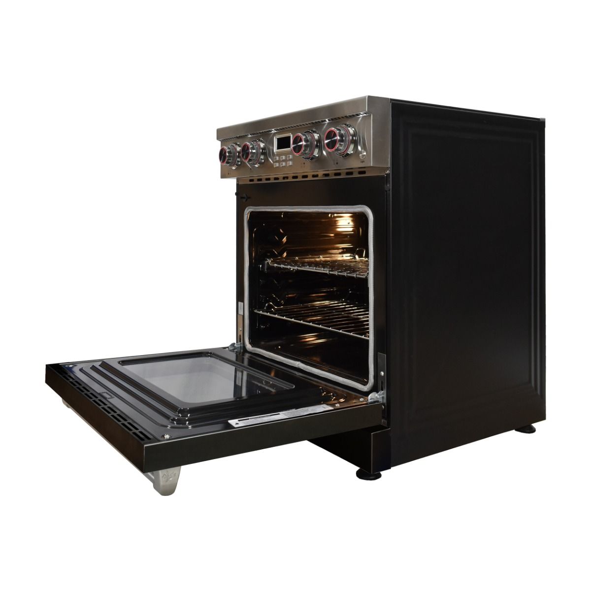 30 Inch Freestanding Gas Range With Black Door MCSPG30SLBD