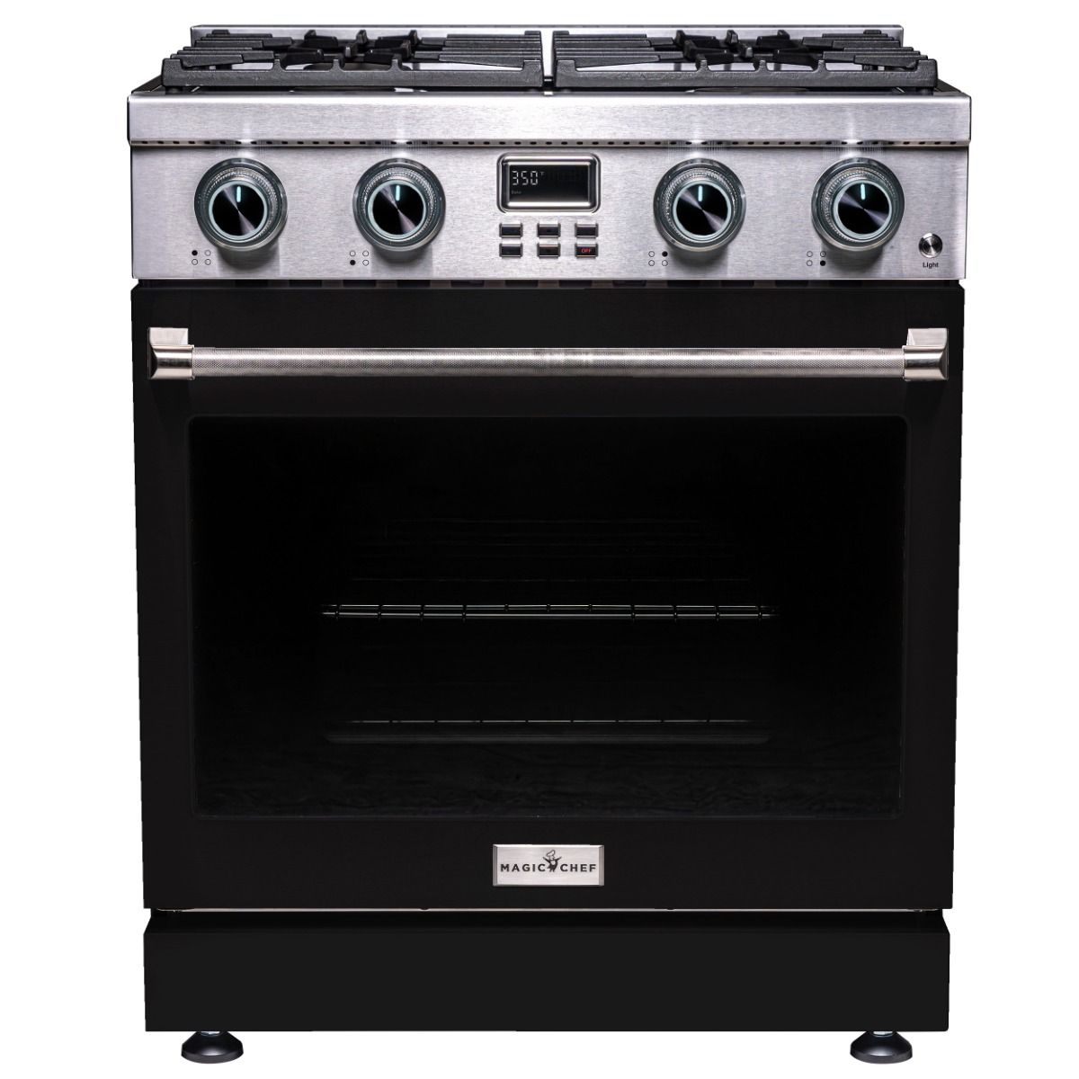 30 Inch Freestanding Gas Range With Black Door MCSPG30SLBD