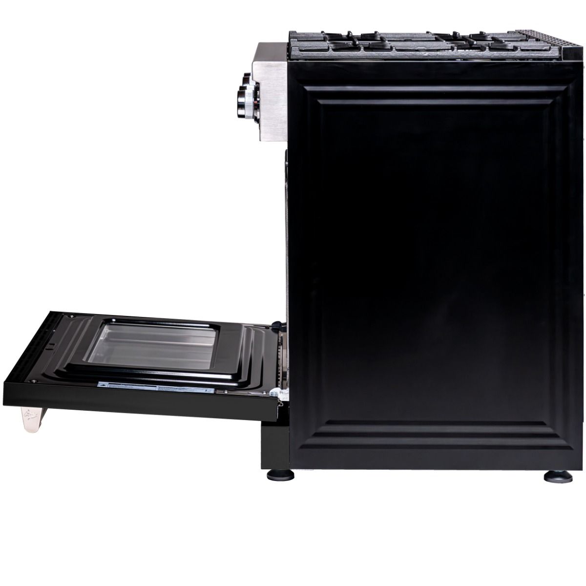 30 Inch Freestanding Gas Range With Black Door MCSPG30SLBD
