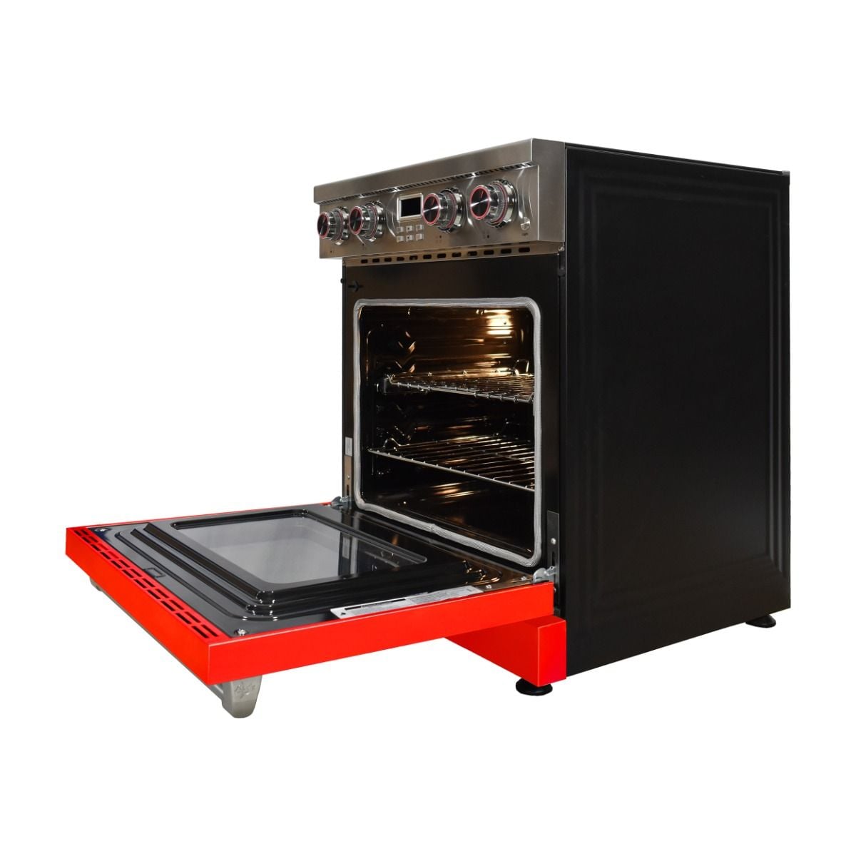 30 Inch Freestanding Gas Range With Red Door MCSPG30SLRD