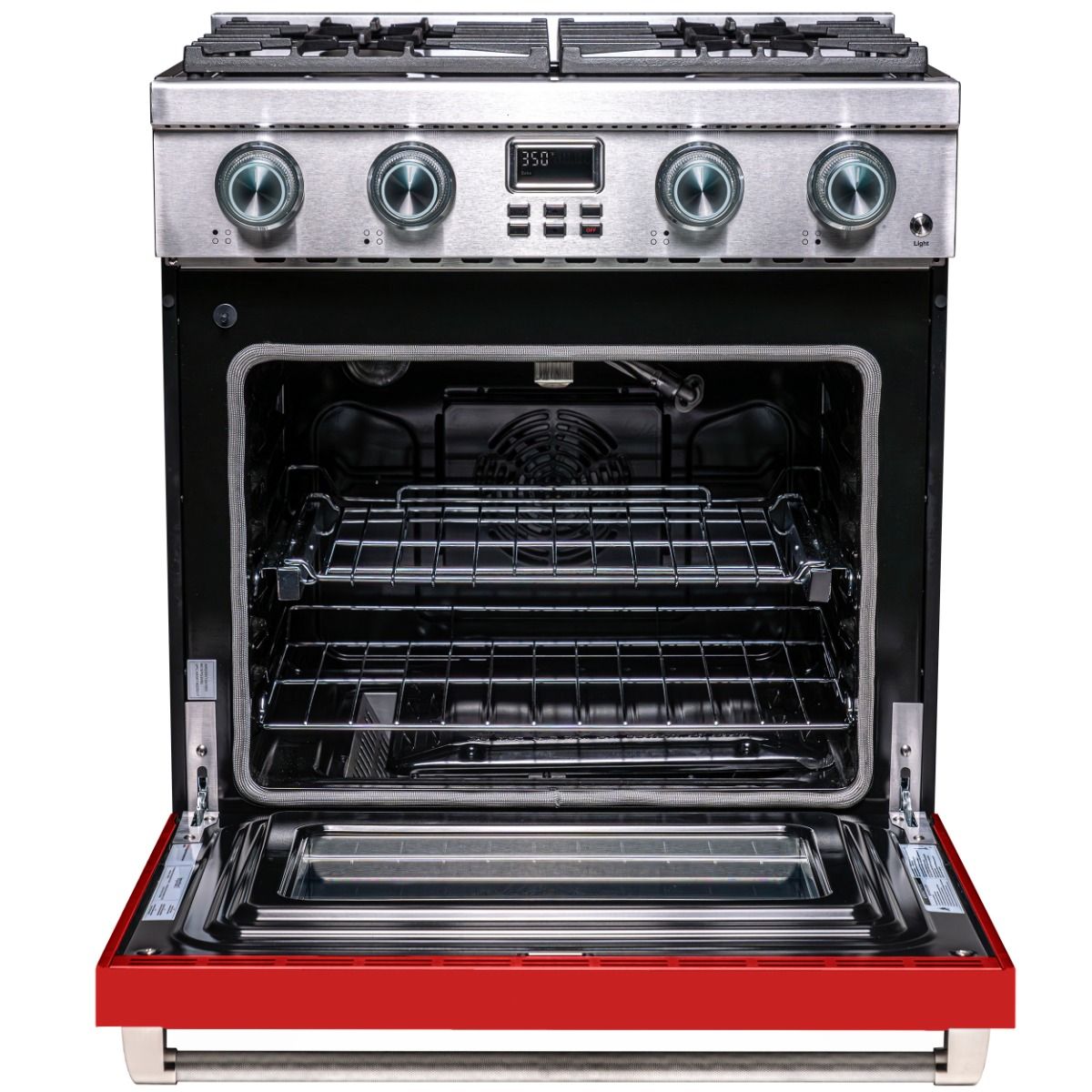 30 Inch Freestanding Gas Range With Red Door MCSPG30SLRD