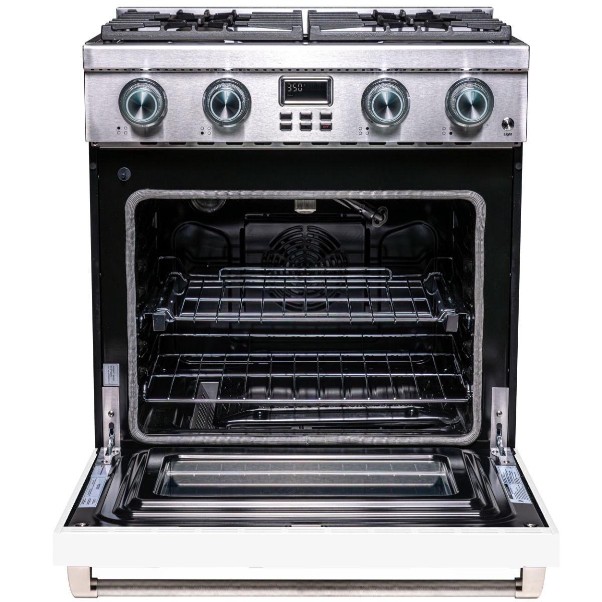 30 Inch Freestanding Gas Range With White Door MCSPG30SLWD