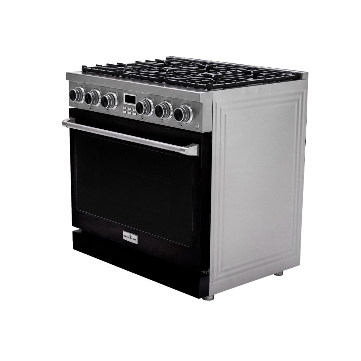36 Inch Freestanding Gas Range With Black Door MCSPG36SLBD