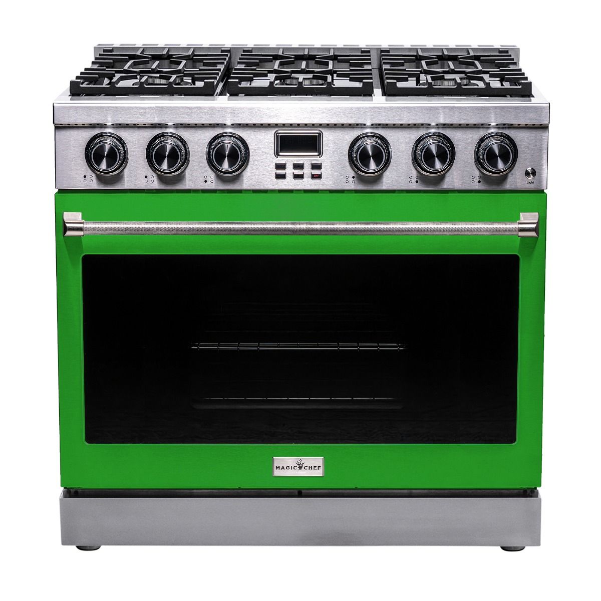 36 Inch Freestanding Gas Range With Green Door MCSPG36SLGD