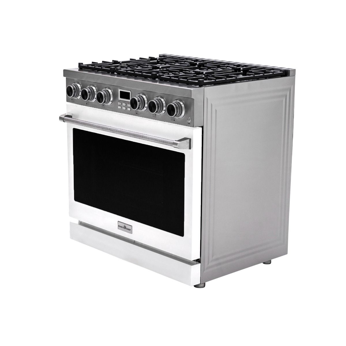 36 Inch Freestanding Gas Range With White Door MCSPG36SLWD