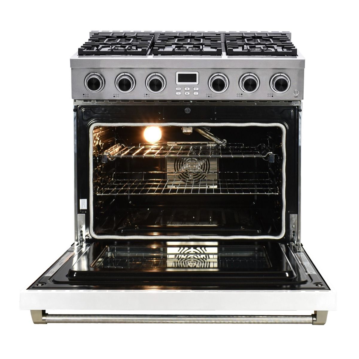 36 Inch Freestanding Gas Range With White Door MCSPG36SLWD