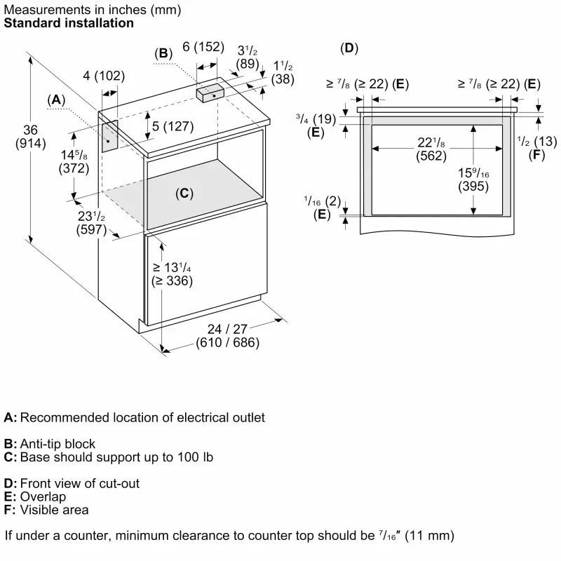 24" MicroDrawer Microwave MD24BS