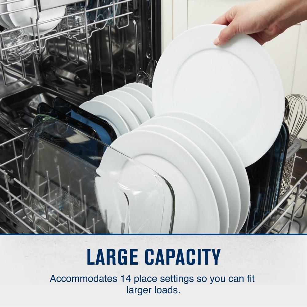 Stainless steel tub dishwasher with Dual Power Filtration view 28