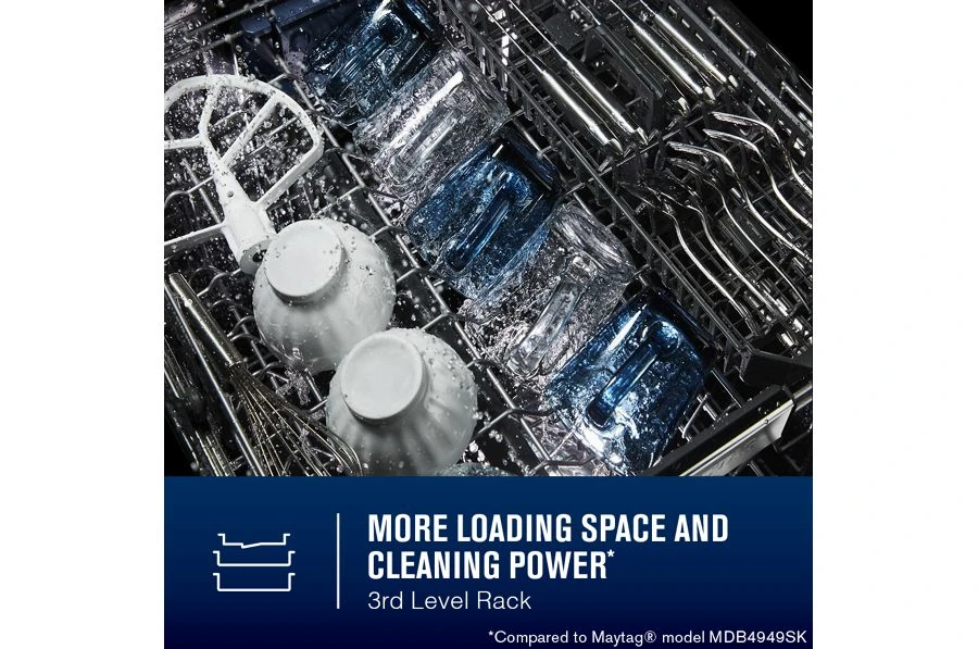 Front control dishwasher with Third Level Rack and Dual Power Filtration view 6