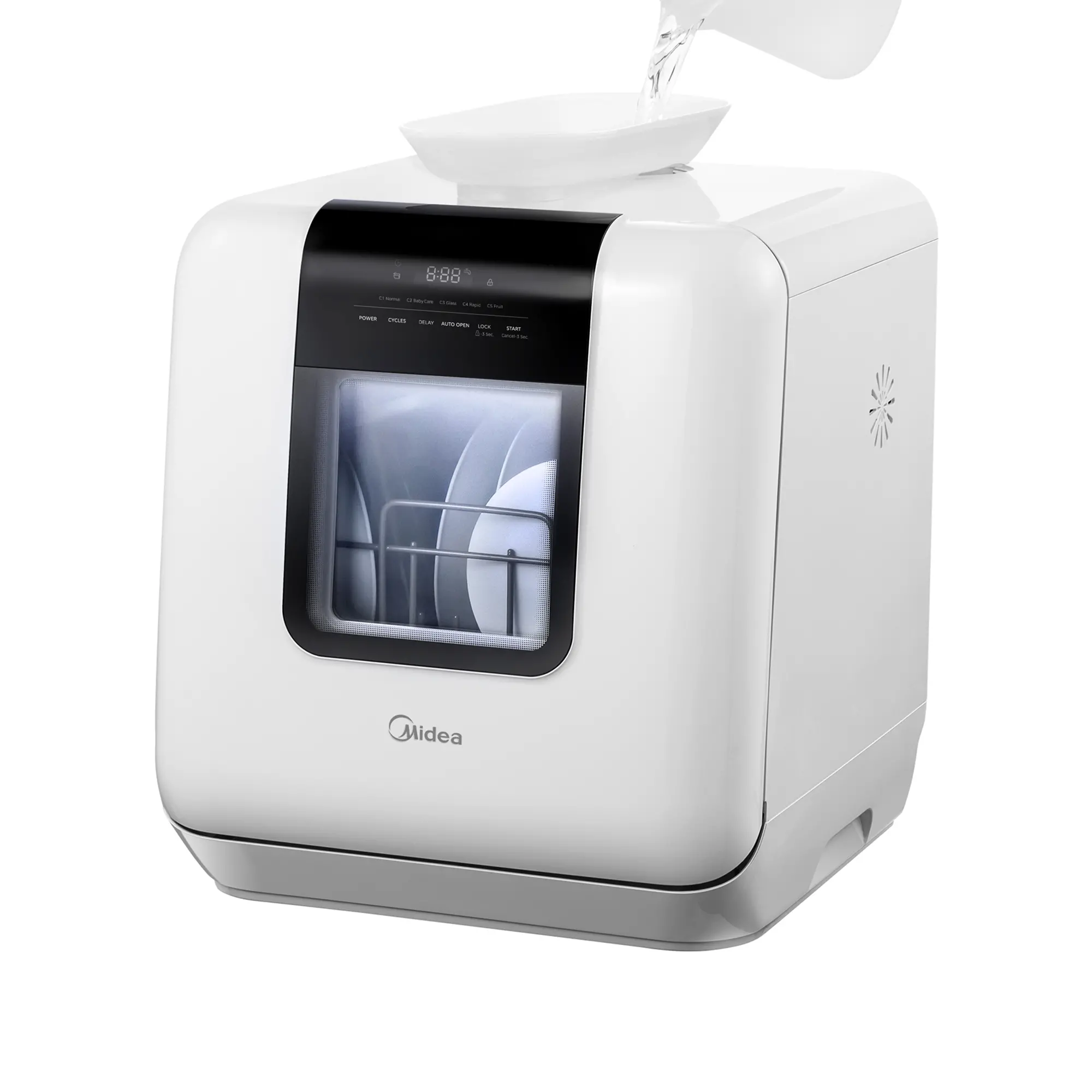 17" Portable Countertop Dishwasher with Auto Open Door MDC17P2DWW