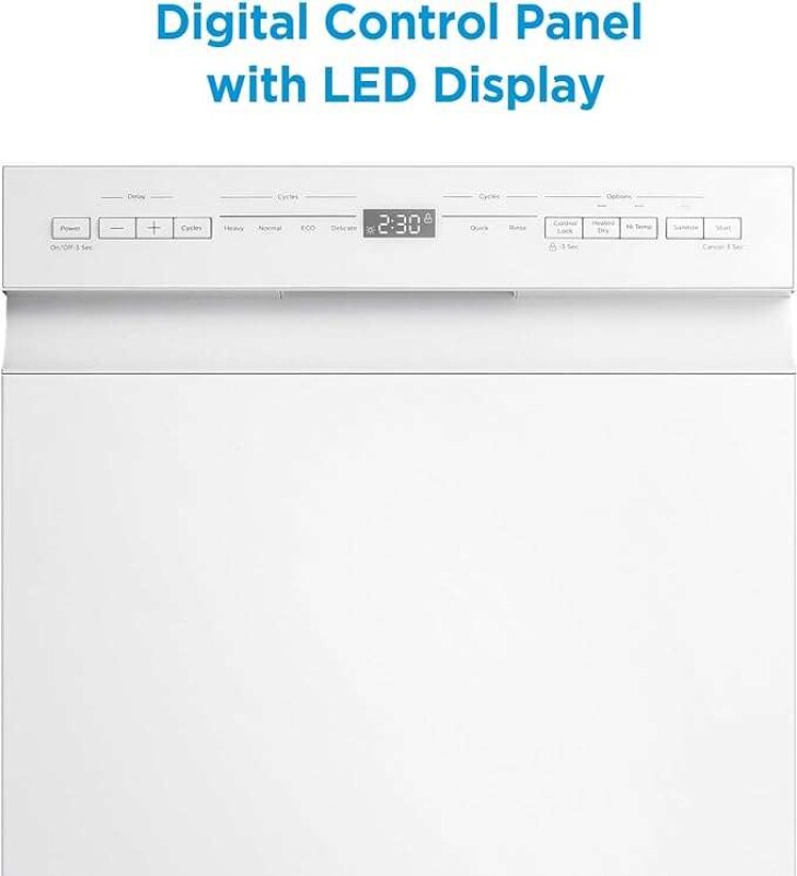 MDF18A1AWW Built-in Dishwasher with 8 Place Settings, 6 Washing Programs, Stainless Steel Tub, Heated Dry MDF18A1AWW