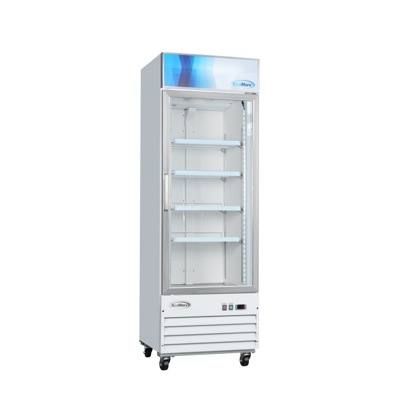 27 in. 1-Door Commercial Display Merchandiser Freezer 13 cu. ft. in White MDF1GD13CWH, product image 4 of 12