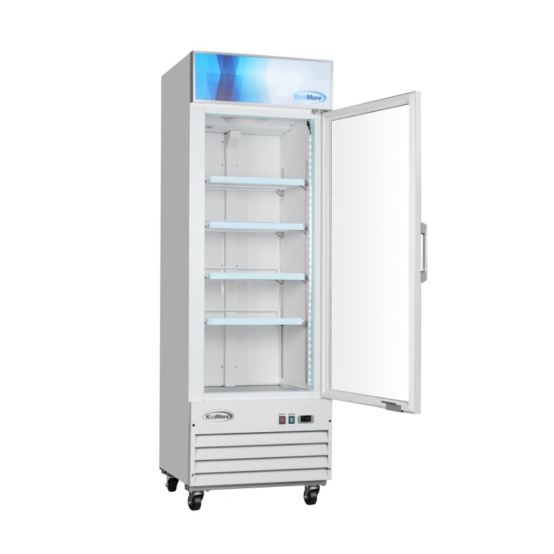 27 in. 1-Door Commercial Display Merchandiser Freezer 13 cu. ft. in White MDF1GD13CWH, product image 5 of 12