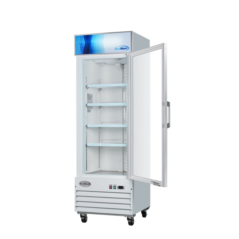 27 in. 1-Door Commercial Display Merchandiser Freezer 13 cu. ft. in White MDF1GD13CWH, product image 6 of 12