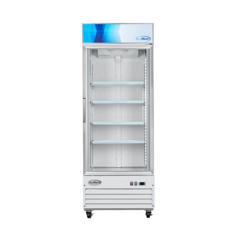 31 in. 1-Door Commercial Display Merchandiser Freezer 23 cu. ft. in White MDF1GD23CWH
