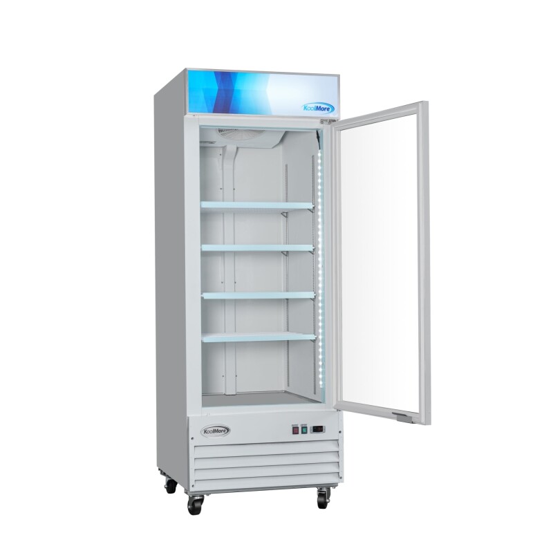 31 in. 1-Door Commercial Display Merchandiser Freezer 23 cu. ft. in White MDF1GD23CWH