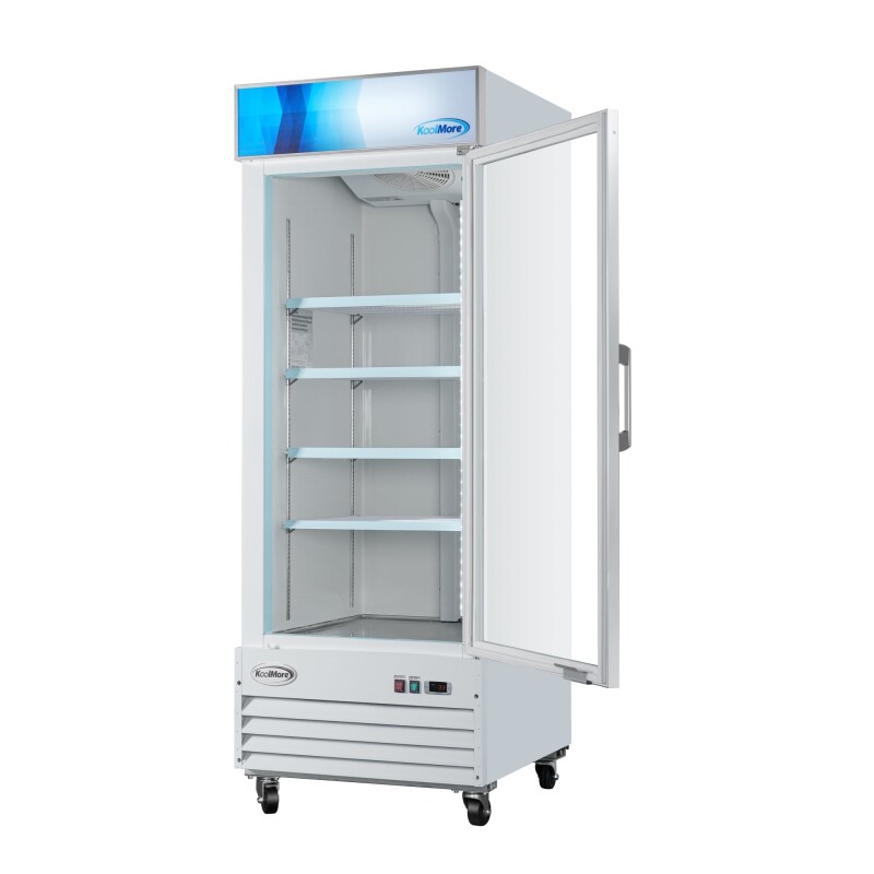 31 in. 1-Door Commercial Display Merchandiser Freezer 23 cu. ft. in White MDF1GD23CWH