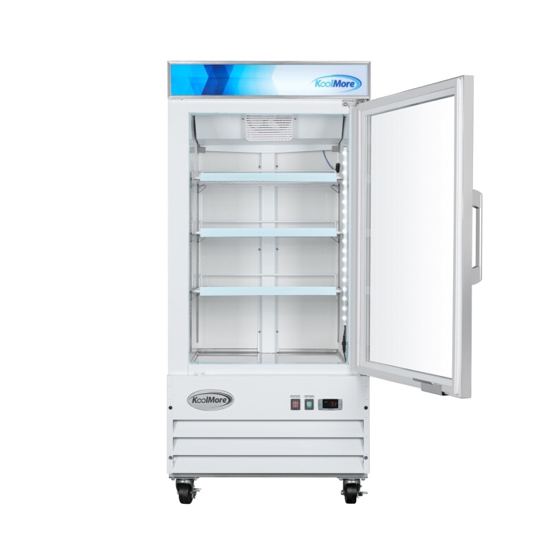 26 in. 1-Door Commercial Display Merchandiser Freezer 9 cu. ft. in White MDF1GD9CWH