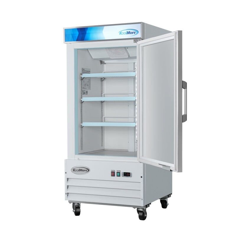 26 in. 1-Door Commercial Display Merchandiser Freezer 9 cu. ft. in White MDF1GD9CWH