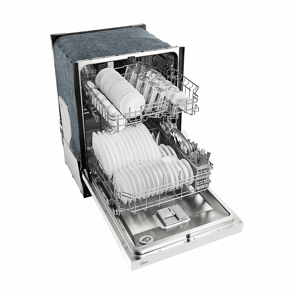 24" Front Control Dishwasher with Stainless Steel Tub and Interior LED Light MDF24P2BWW