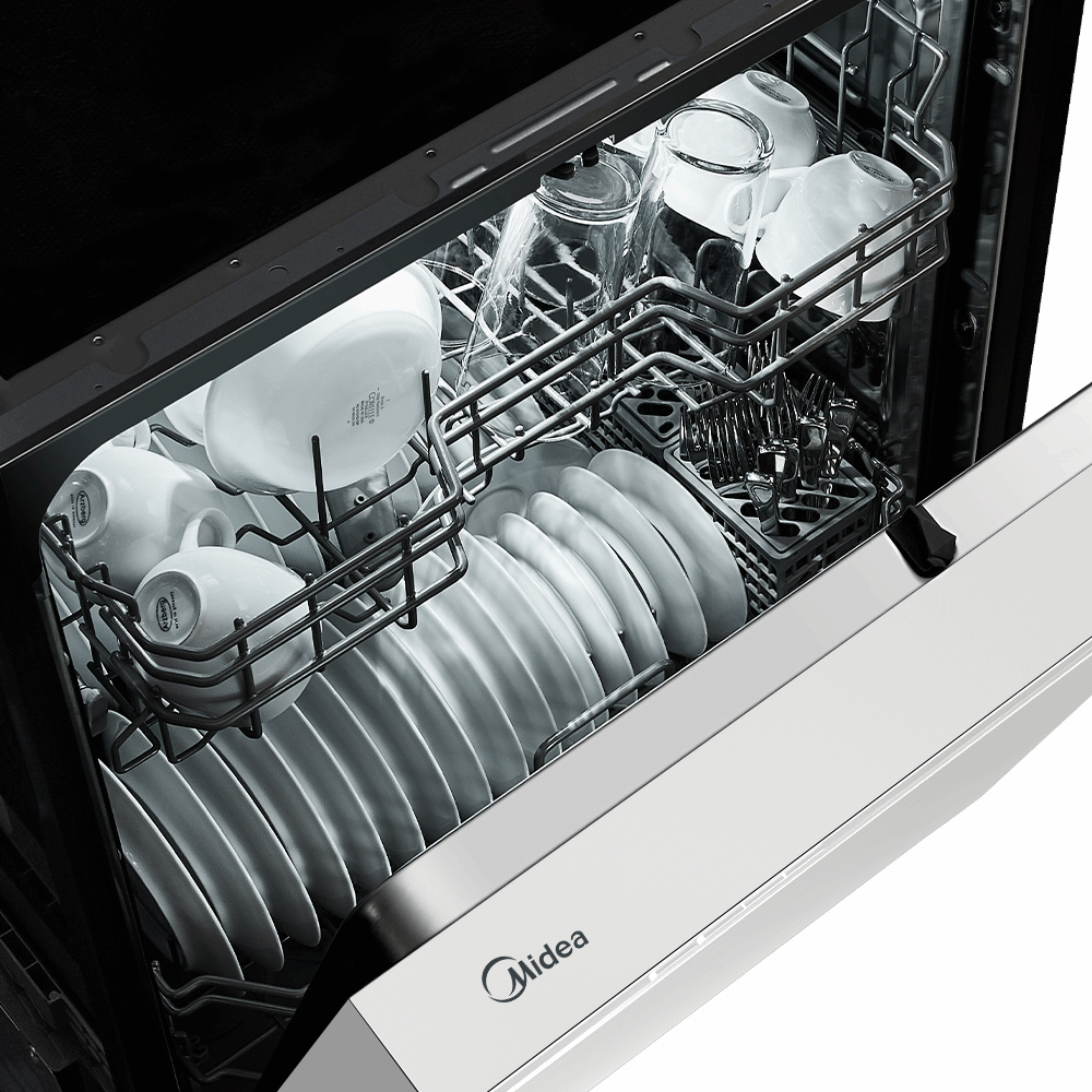 24" Front Control Dishwasher with Stainless Steel Tub and Interior LED Light MDF24P2BWW