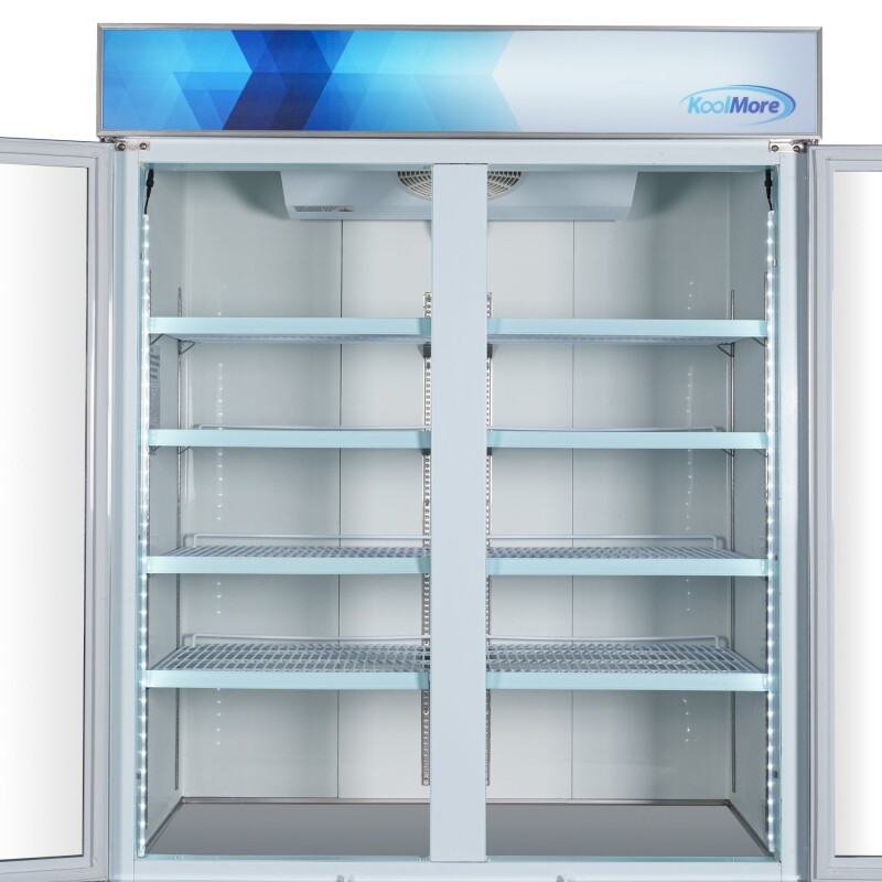 53 in. 2-Door Commercial Display Merchandiser Freezer 45 cu. ft. in White MDF2GD45CWH