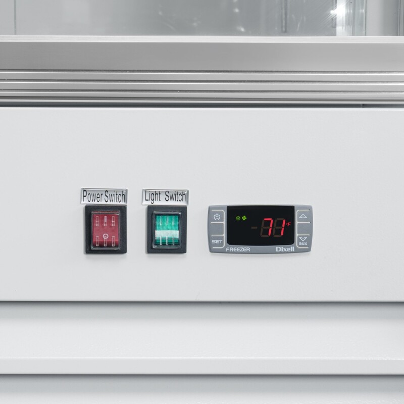 53 in. 2-Door Commercial Display Merchandiser Freezer 45 cu. ft. in White MDF2GD45CWH