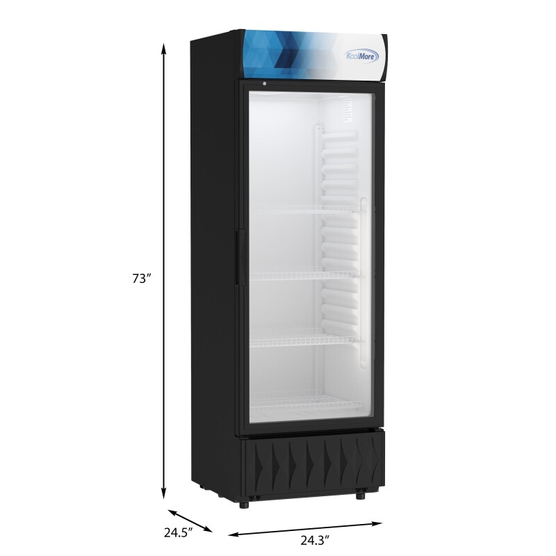 24 in. One-Door Merchandiser Refrigerator - 12 Cu Ft MDR1GD12C