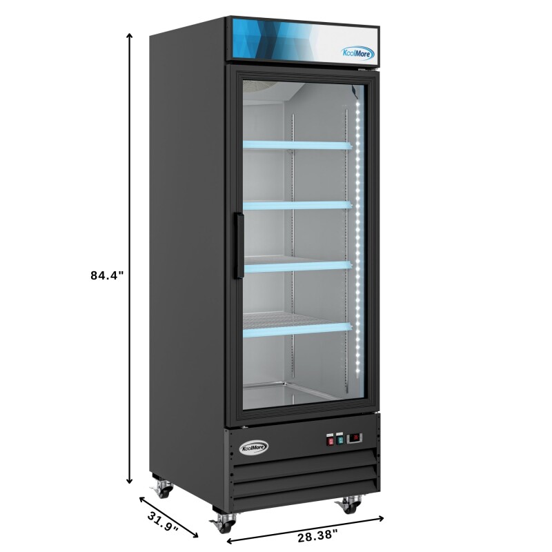 28 in. One-Door Merchandiser Refrigerator - 23 Cu Ft MDR1GD23C, product image 3 of 14