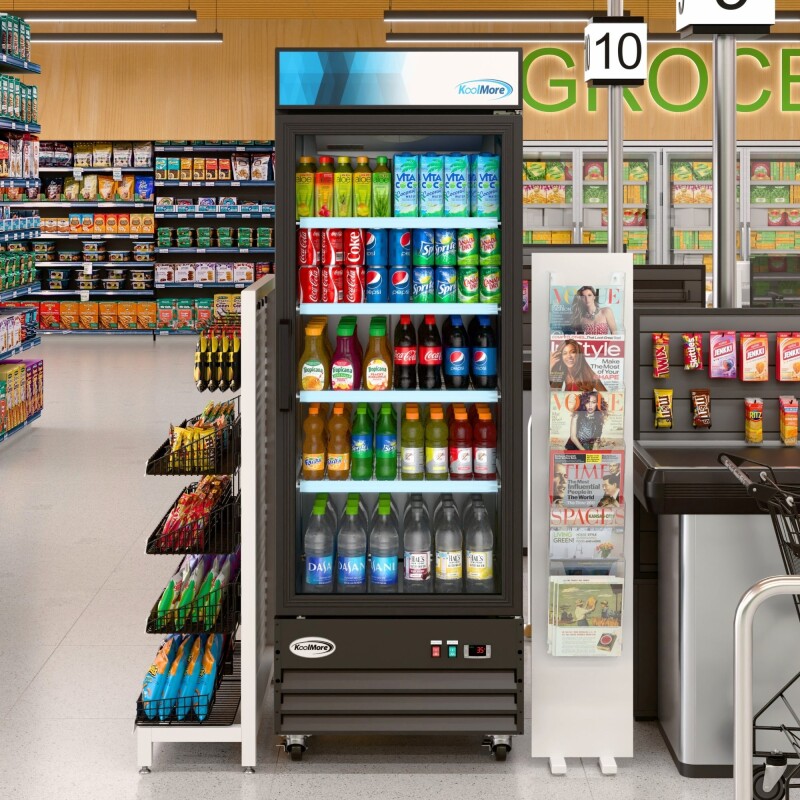 28 in. One-Door Merchandiser Refrigerator - 23 Cu Ft MDR1GD23C, product image 4 of 14