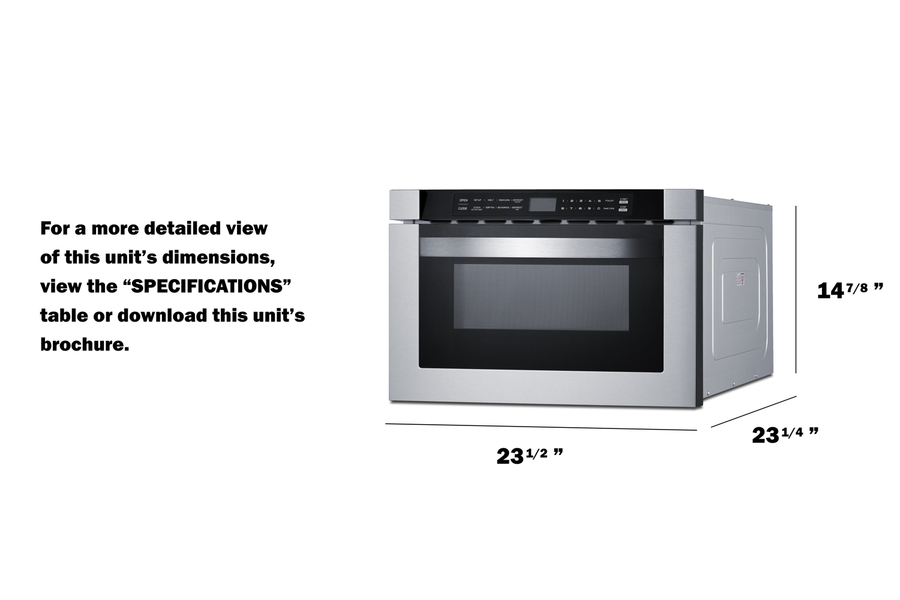 24" Wide Built-In Drawer Microwave view 3