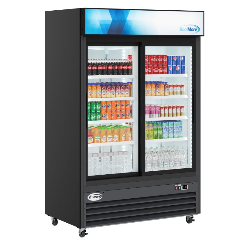 53 in. Two-Door Merchandiser Refrigerator - 45 Cu Ft MDR2DGSLD, product image 2 of 13