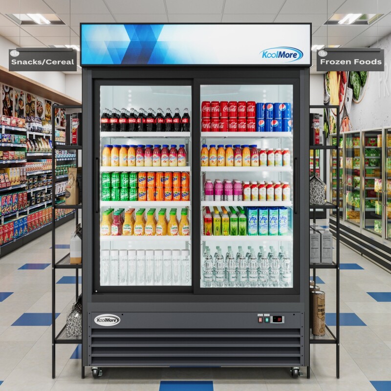 53 in. Two-Door Merchandiser Refrigerator - 45 Cu Ft MDR2DGSLD, product image 4 of 13