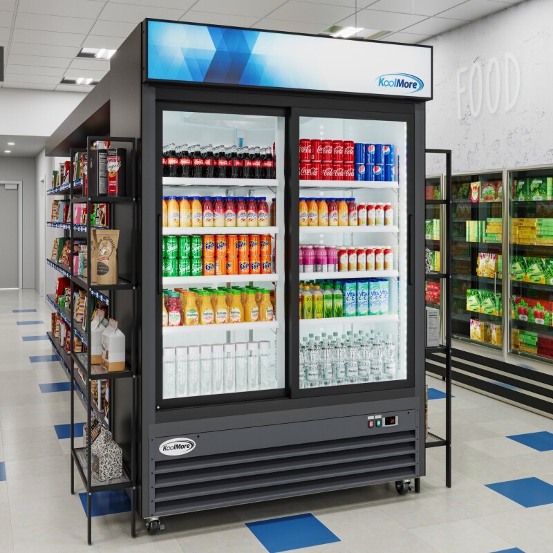 53 in. Two-Door Merchandiser Refrigerator - 45 Cu Ft MDR2DGSLD, product image 5 of 13