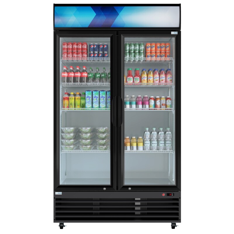 45 in. Two Glass Door Merchandiser Refrigerator - 35 Cu. Ft MDR2GD35C