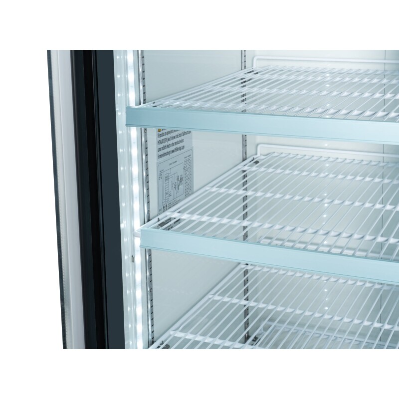 53 in. Commercial Merchandiser Refrigerator with Two Swinging Glass Doors,45 cu. ft. and LED Lighting in Black MDR2GD45C, product image 9 of 13