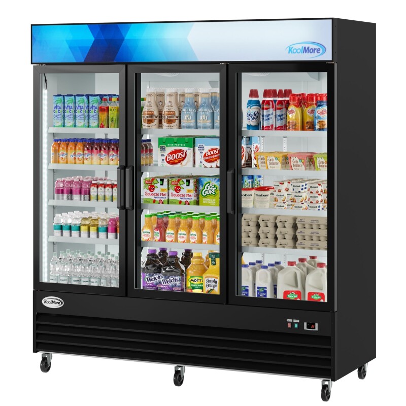 78 in. Three-Door Merchandiser Refrigerator - 53 Cu Ft MDR3GD, product image 2 of 12