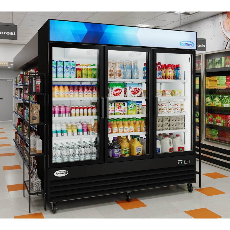 78 in. Three-Door Merchandiser Refrigerator - 53 Cu Ft MDR3GD, product image 5 of 12