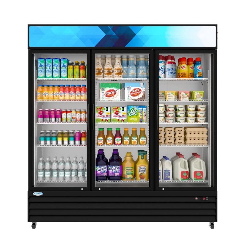 71 in. Three-Door Merchandiser Refrigerator - 56 Cu. Ft MDR3GD63C